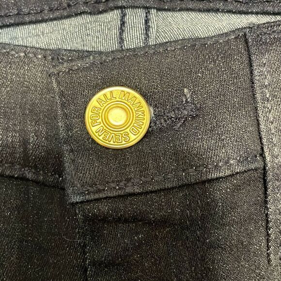 7 For All Mankind coated black skinny jeans, Size 26 - Picture 10 of 13
